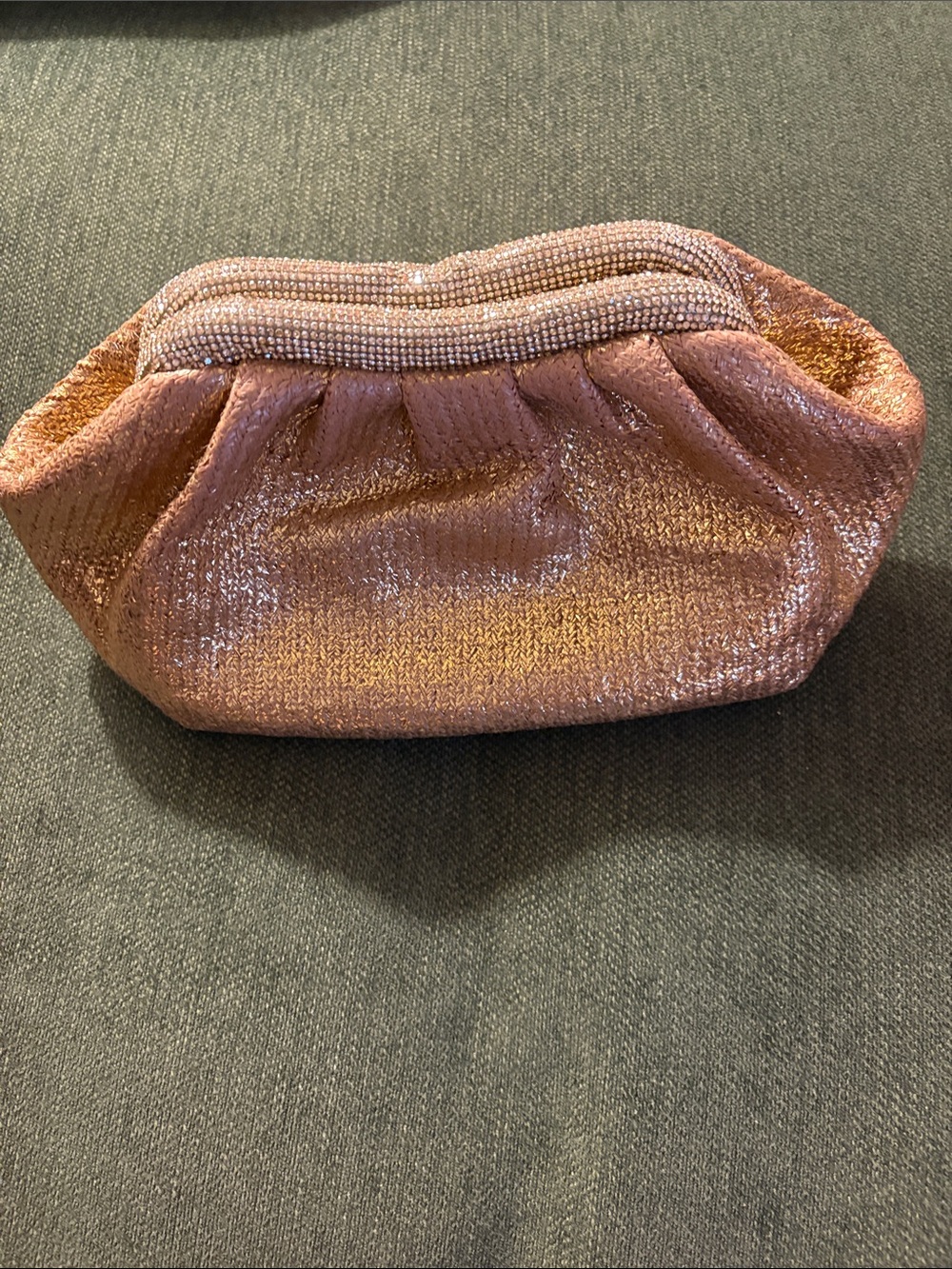 Nina Zayla Sparkling Gold Evening Clutch